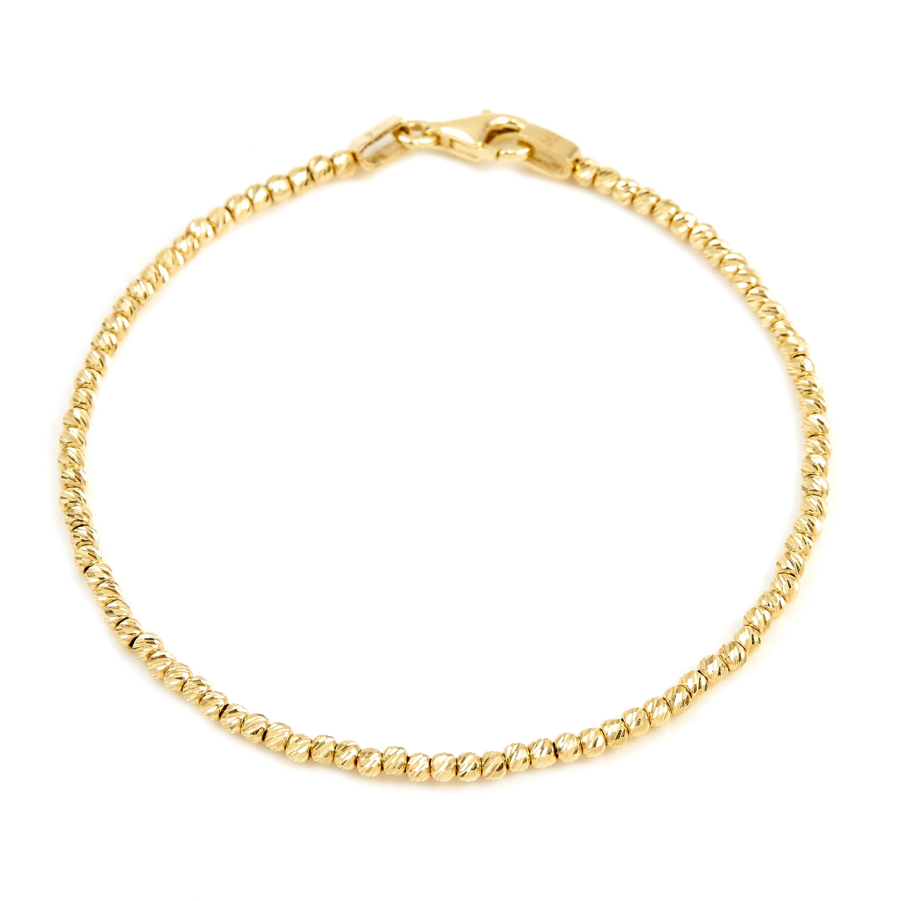 Armband aus gelbgold 14K mit facettierten perlen BRA029