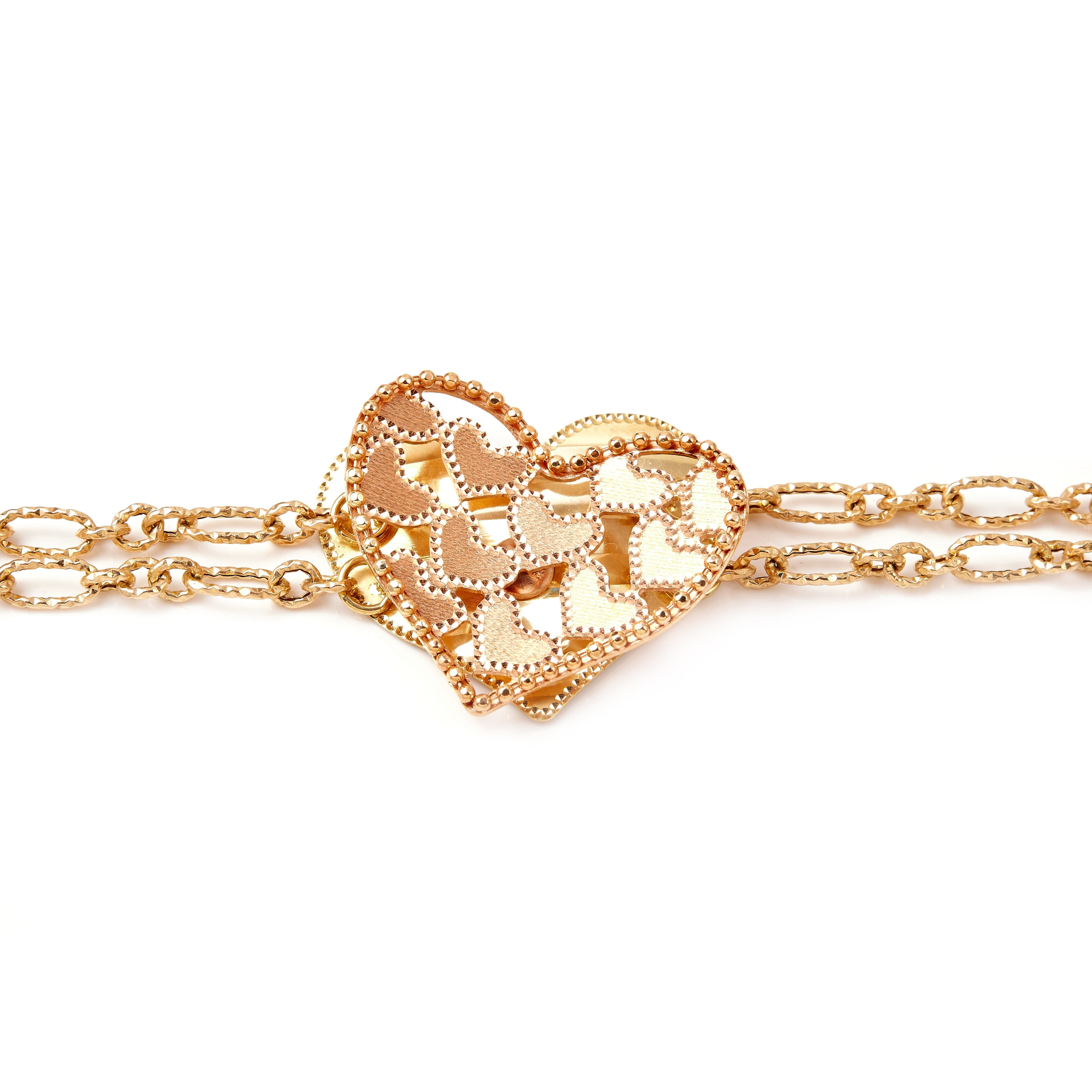 Armband aus gelbgold und roségold 14K BRA040