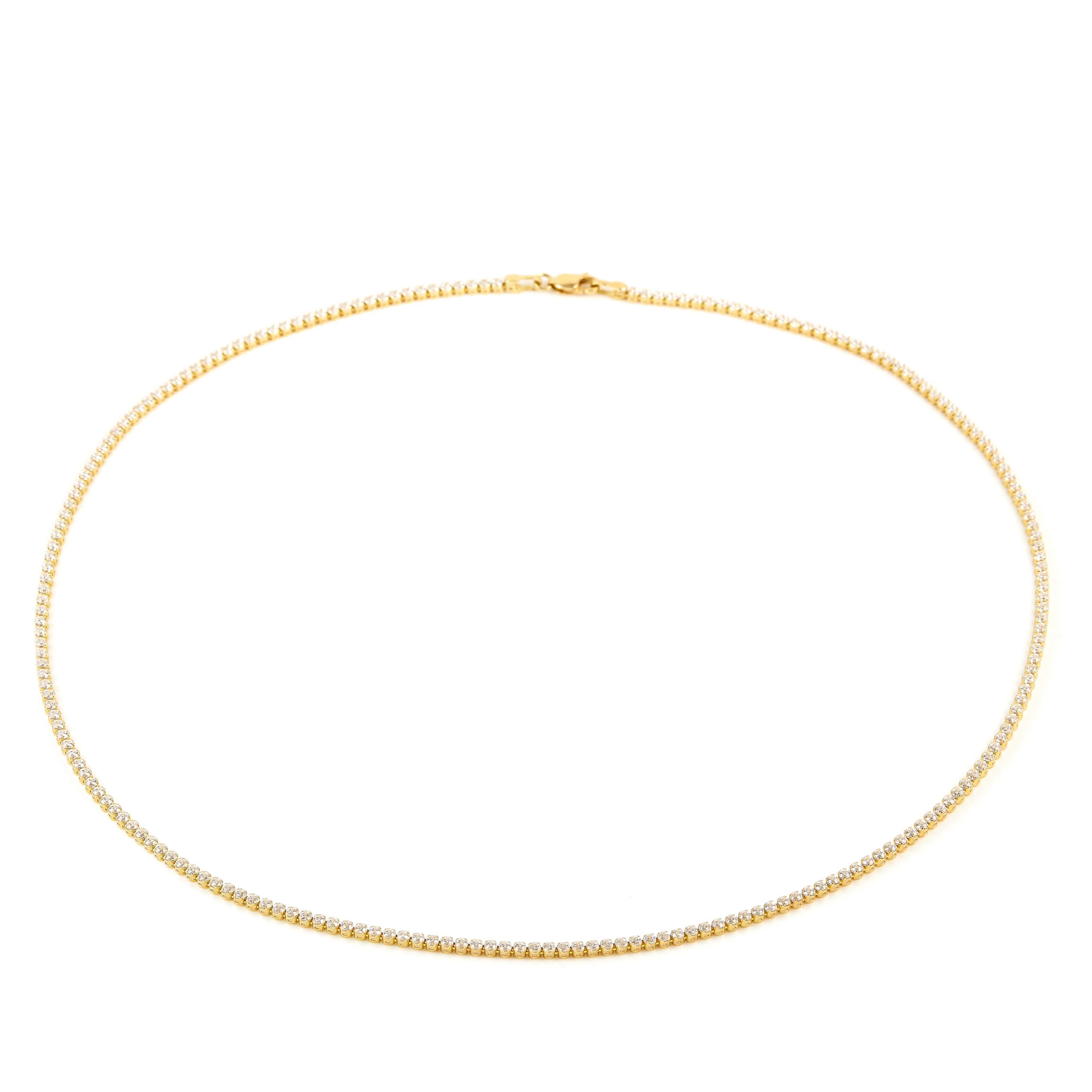 Halskette tennis aus gelbgold 14K COL004